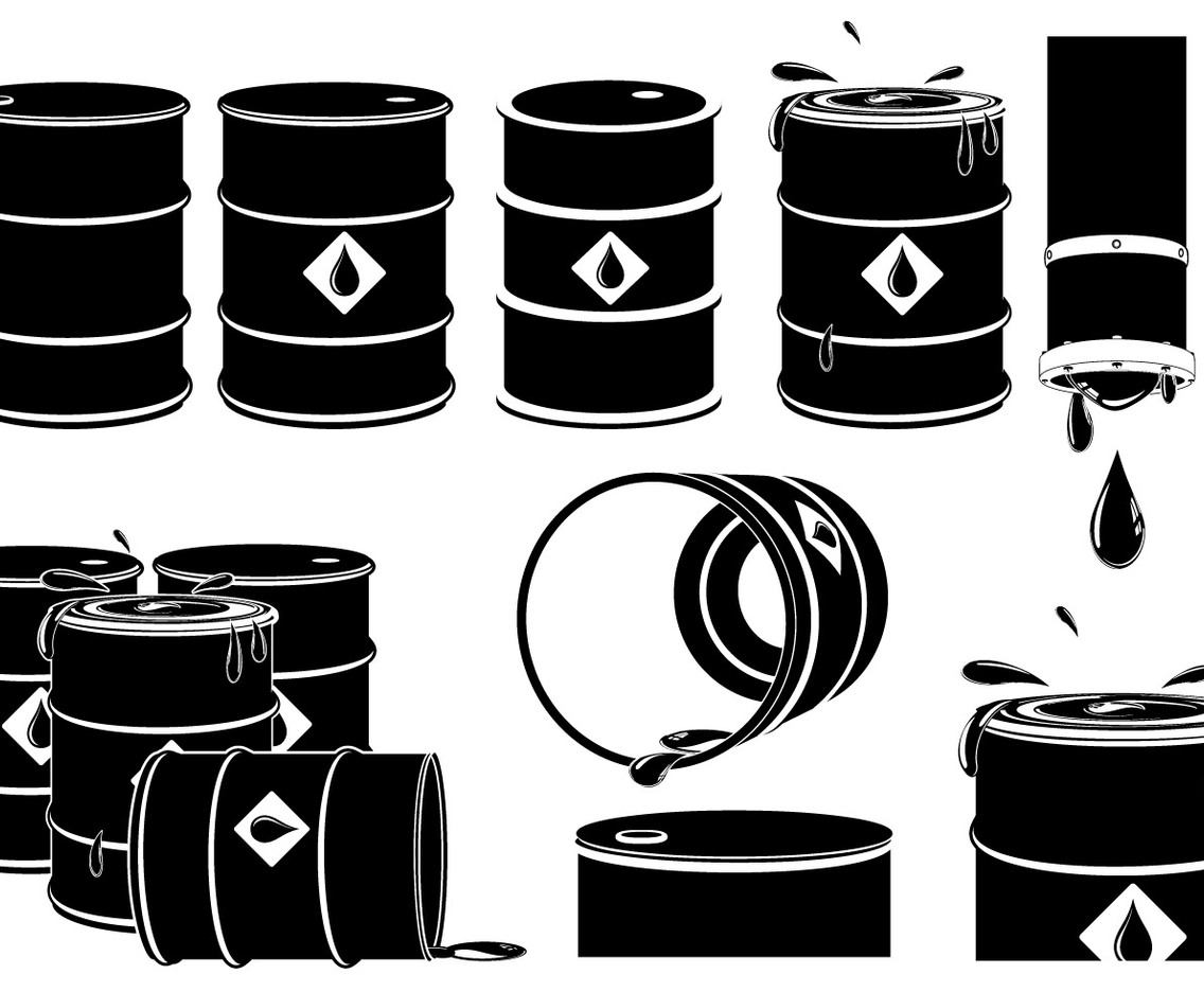 Vector Set of Oil Drums