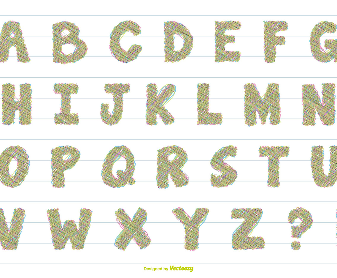 Scribble Style Vector Alphabet