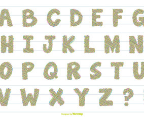 Scribble Style Vector Alphabet
