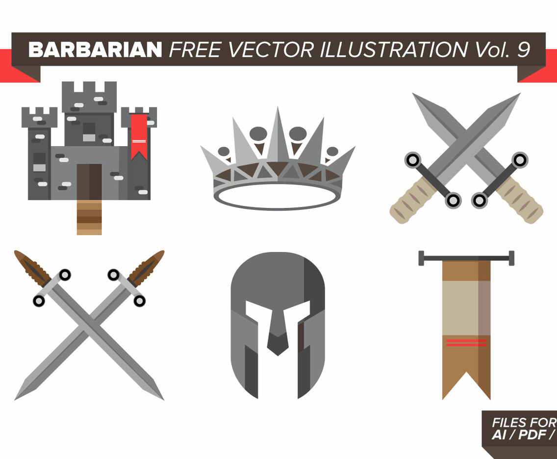 Barbarian Free Vector Illustrations Vol. 9
