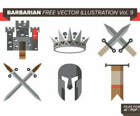Barbarian Free Vector Illustrations Vol. 9
