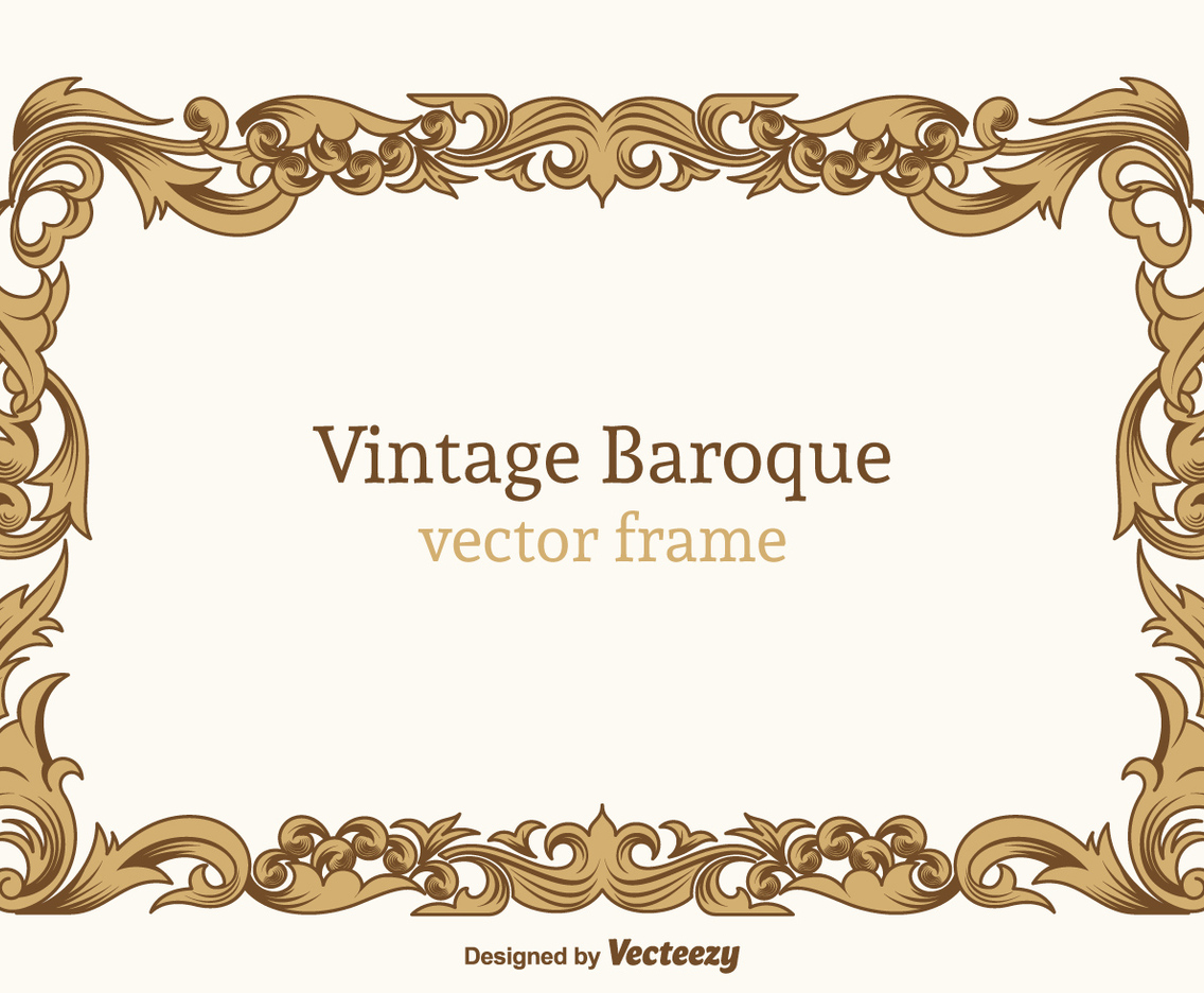 Free Vintage Baroque Vector Frame