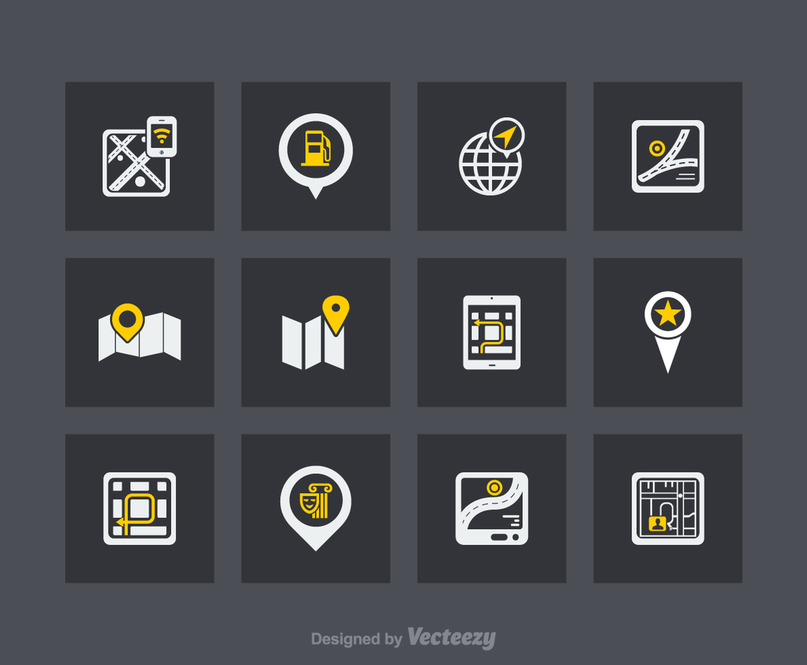 EARMARKED FOR VD Free Navigation Vector Icons