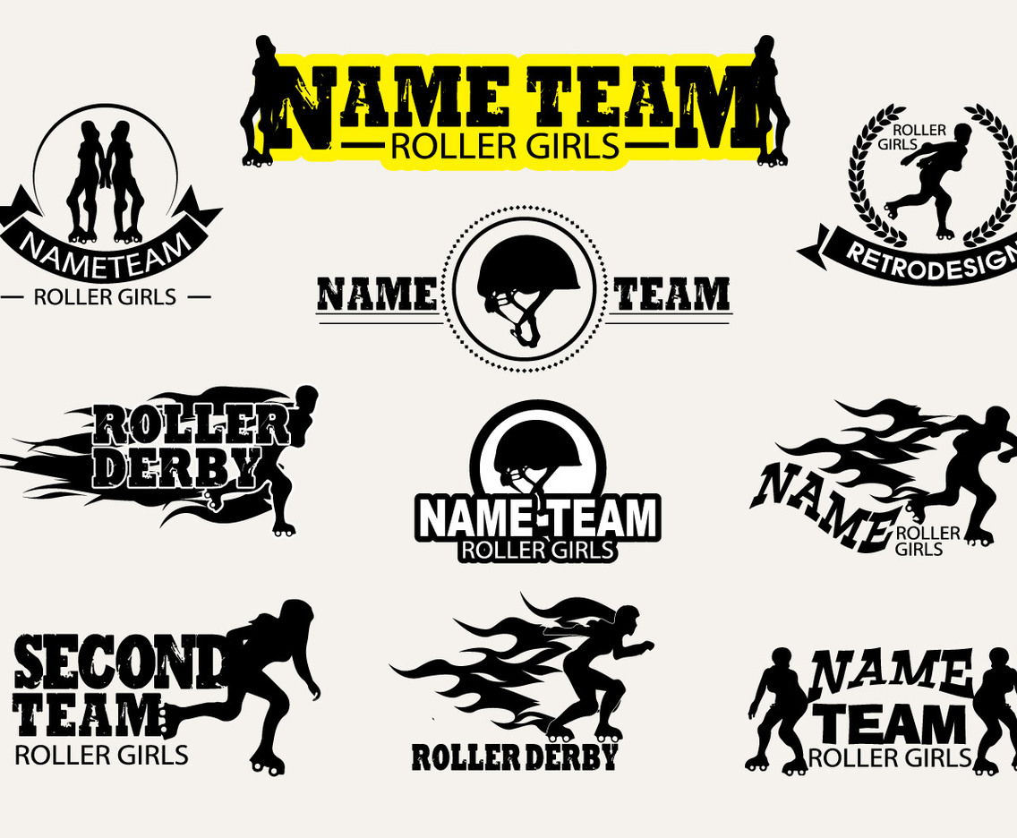 Vector Label Roller Derby