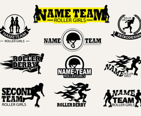 Vector Label Roller Derby