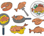 Free Fish Fry Icons Vector