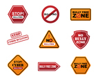 Free Bullying Sign Sticker Vectors