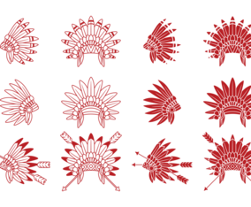 Vector Indian War Bonnet