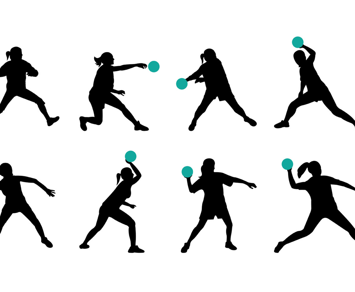 Silhouette Of Dodgeball Player