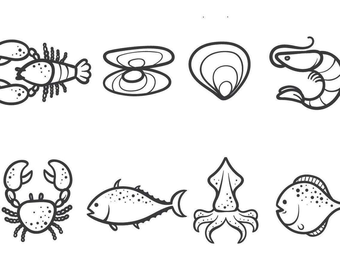 Free Seafood Vectors