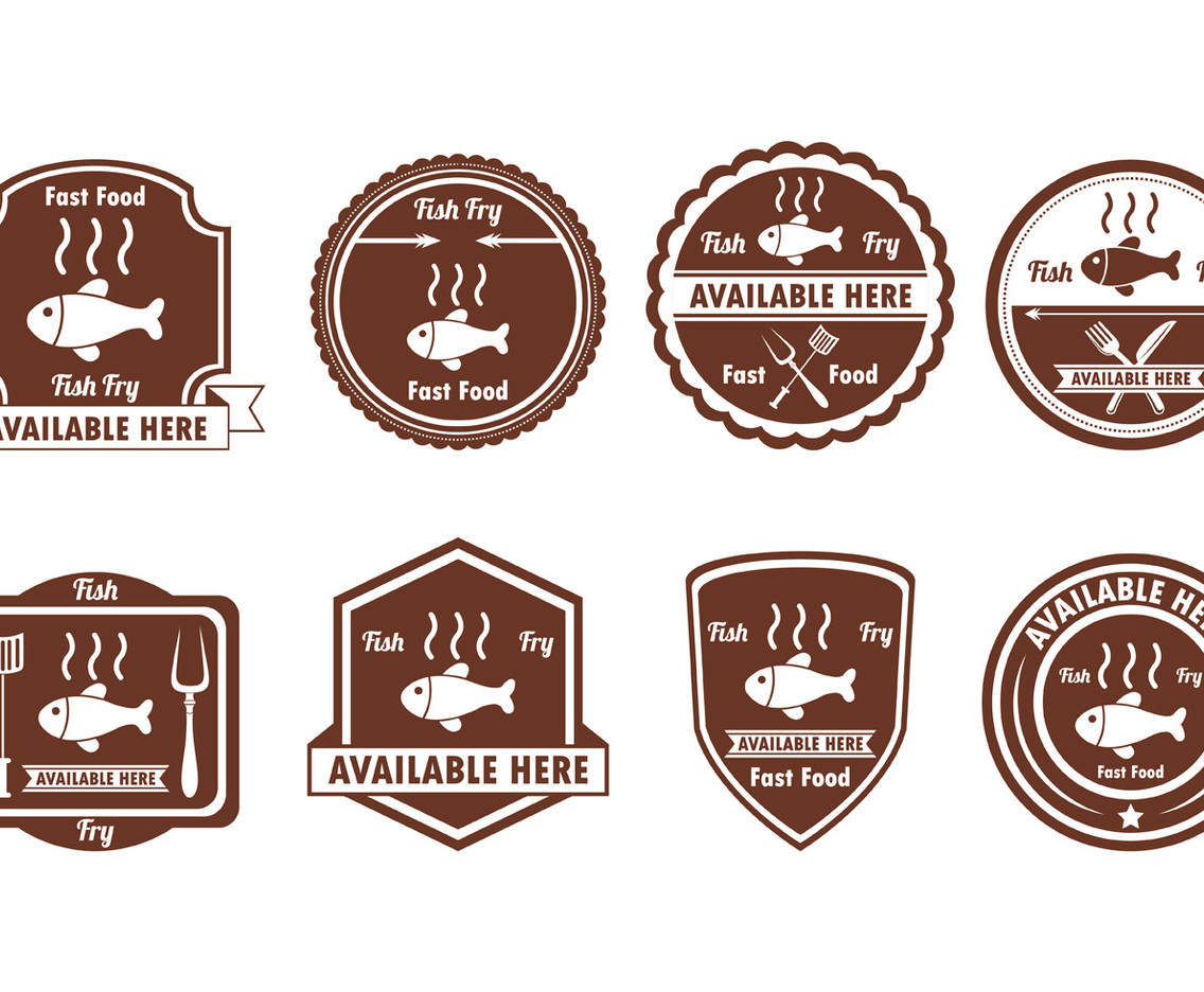 Set Of Fish Fry Badge