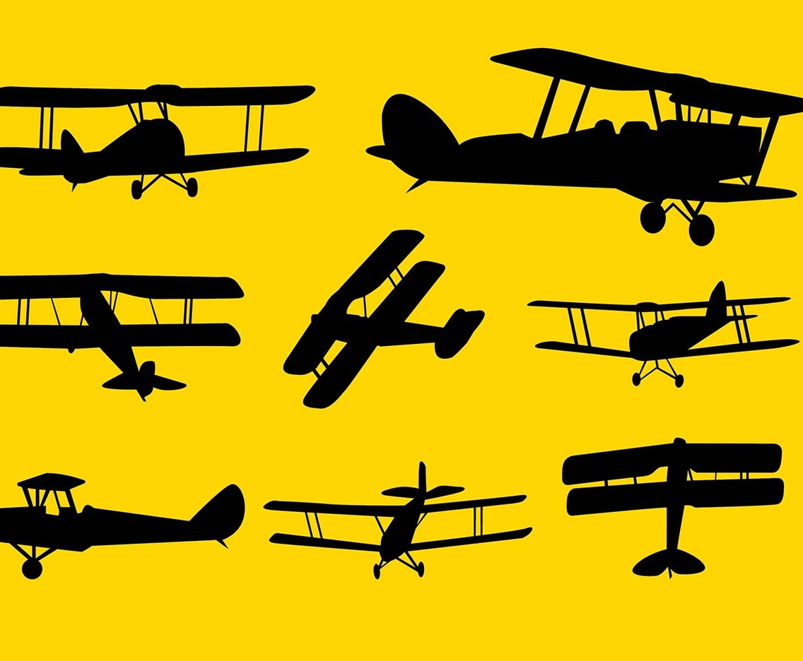 Biplane Cessna Vector