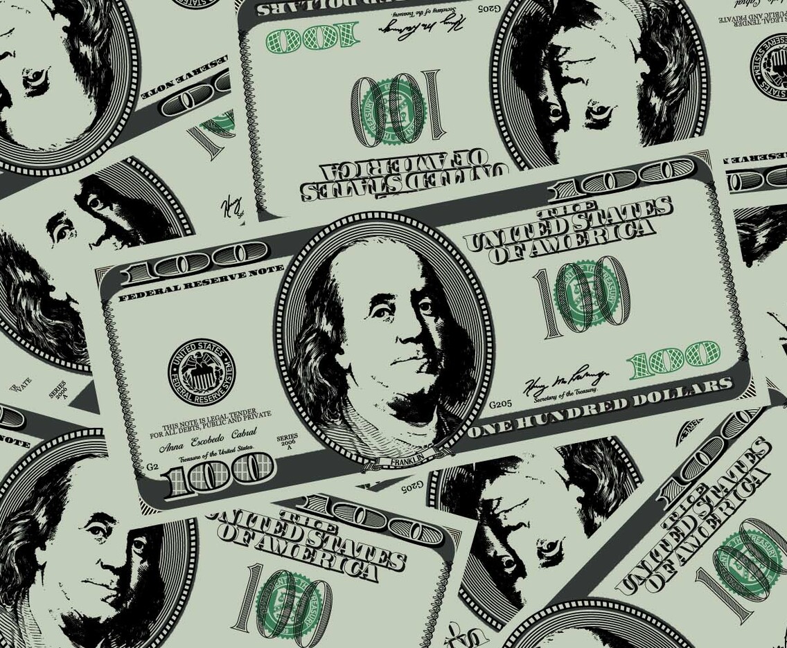 Free 100 Dollar Background Vector