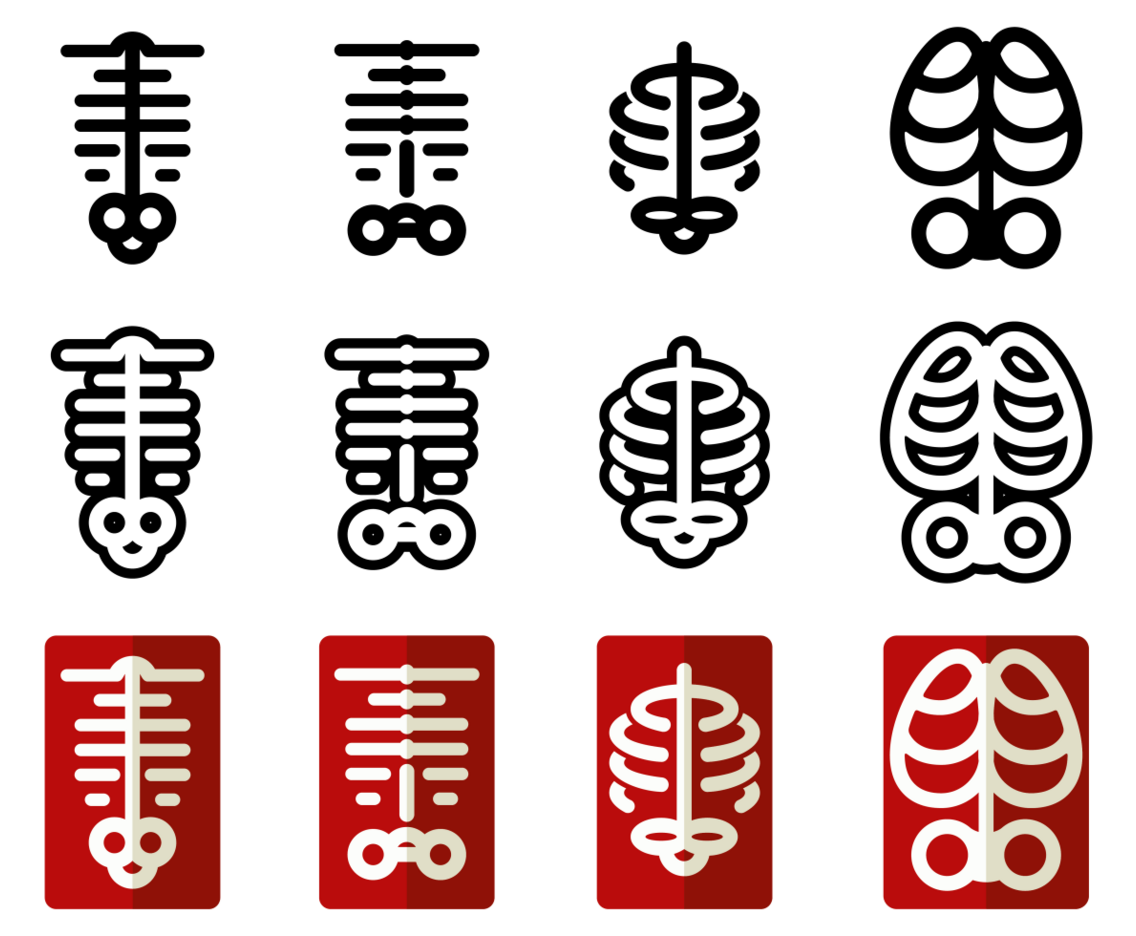 Ribcage Vector Icons