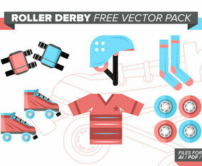Roller Derby Free Vector Pack