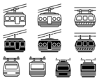 Cable Car Vector Icons