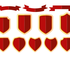 Blason  shield  ribbon vector