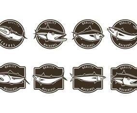 Free Mackerel Badge Vectors