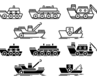 Tugboat Vector Icons