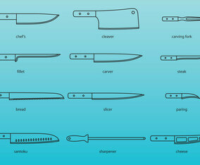 Kitchen Knives Icons