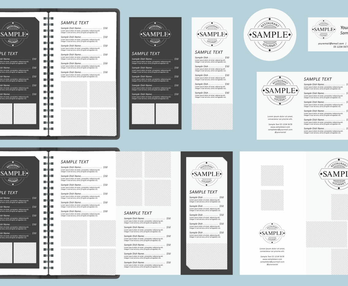 BW Menu Templates