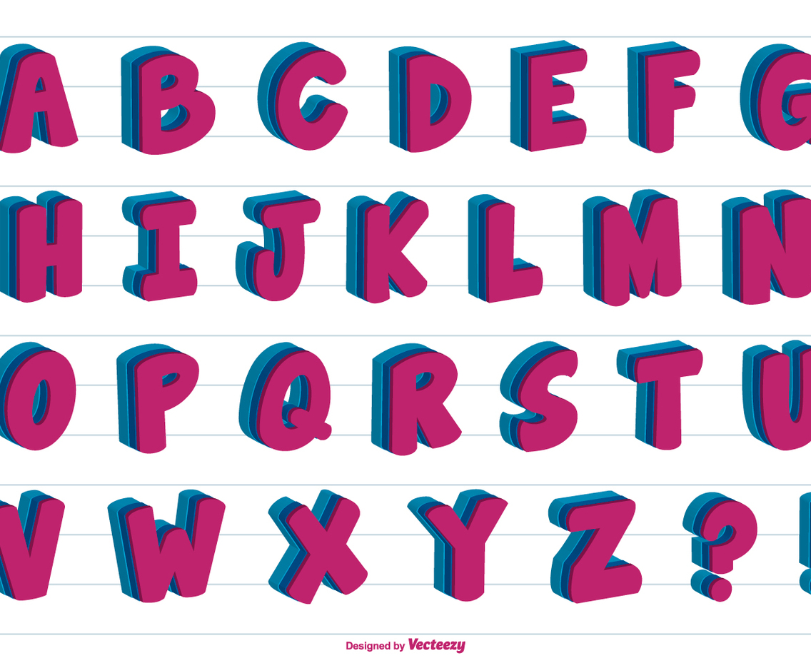 3D Vector Alphabet