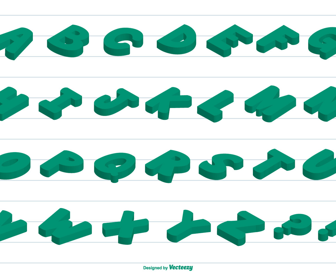 3D Vector Alphabet
