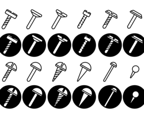 Screws  Nuts  Nail Vector Icon
