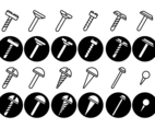 Screws  Nuts  Nail Vector Icon