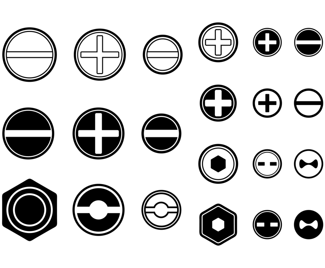 Screws  Nuts  Nail Vector Icon