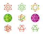 Set Of Atomium Vector