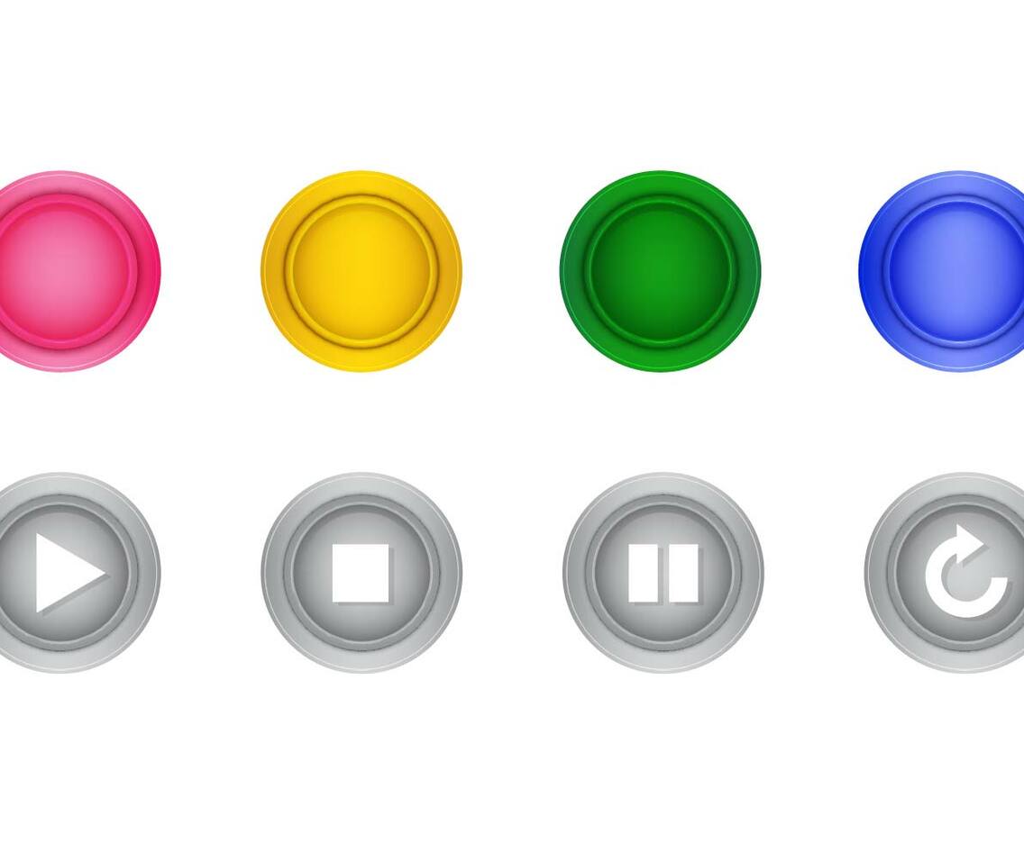 Free Arcade Button Realistic Vector
