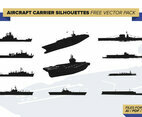 Aircraft Carrier Silhouettes Free Vector Pack