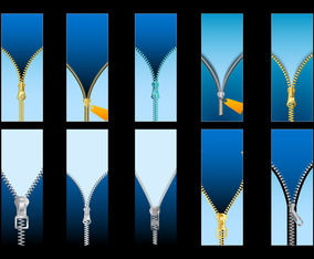 Opened closed zipper