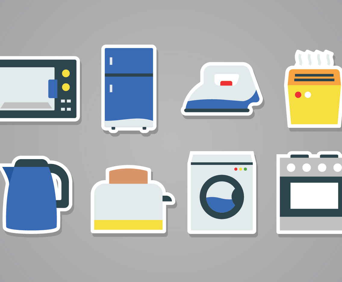 Free Home Appliances Sticker Icons