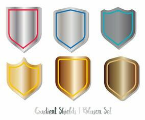 Blason Shield Vector Set Gradient
