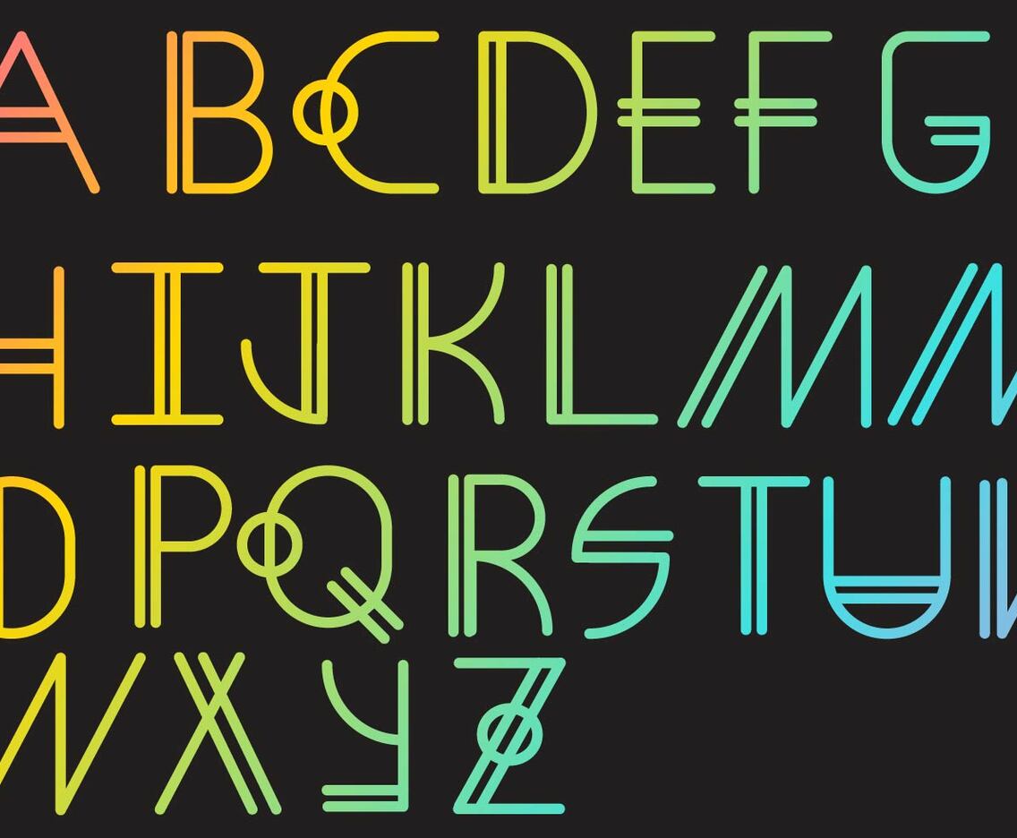 Letras - Geometric Set