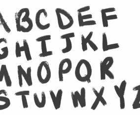 Letras - Rough Chalk Set