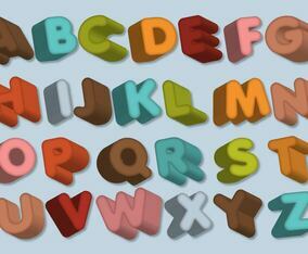 Letras Letters Alphabet Dimensional