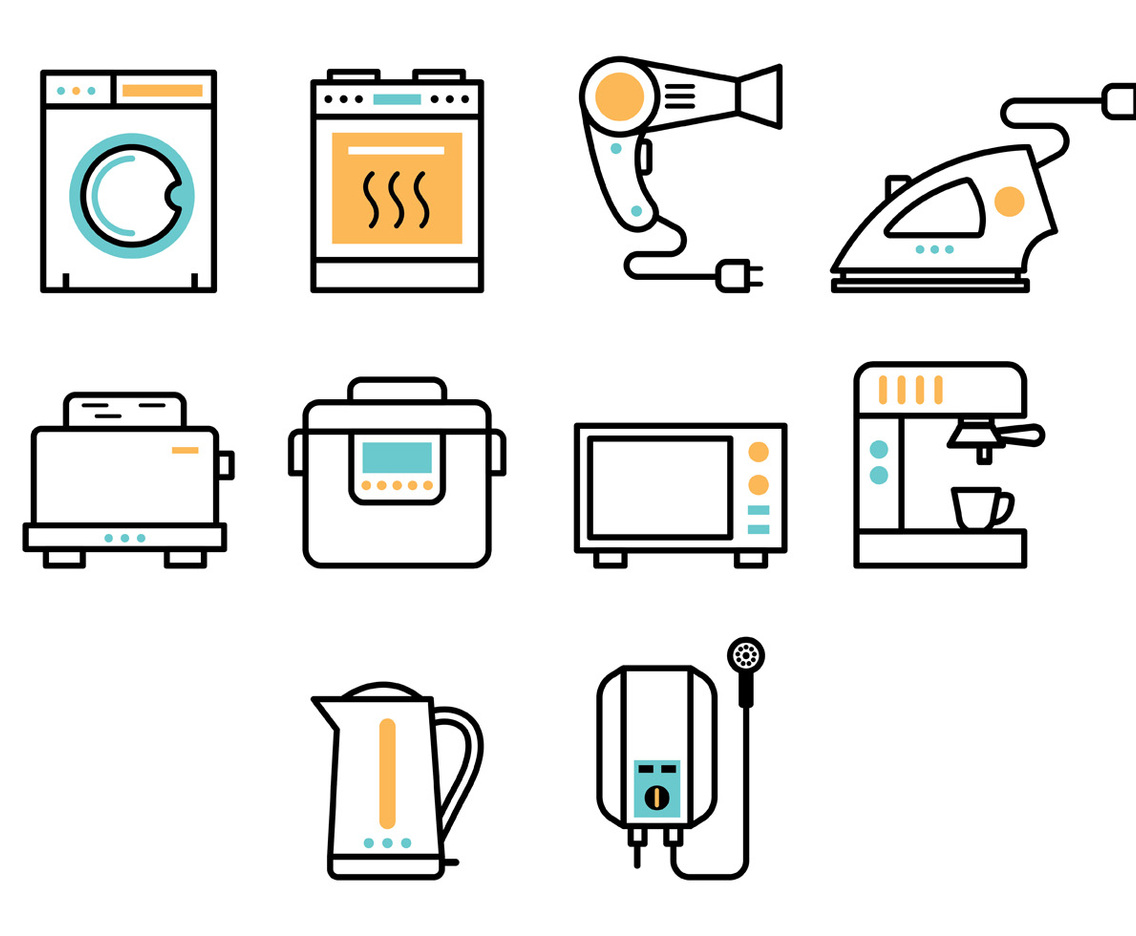Set Of Appliance Icon