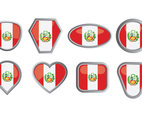 Free Peru Flag Icons Vector