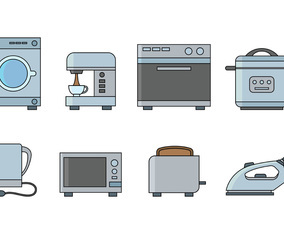 Set Of Appliance Vector Icon