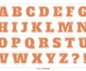 Messy Scribble Style Vector Alphabet