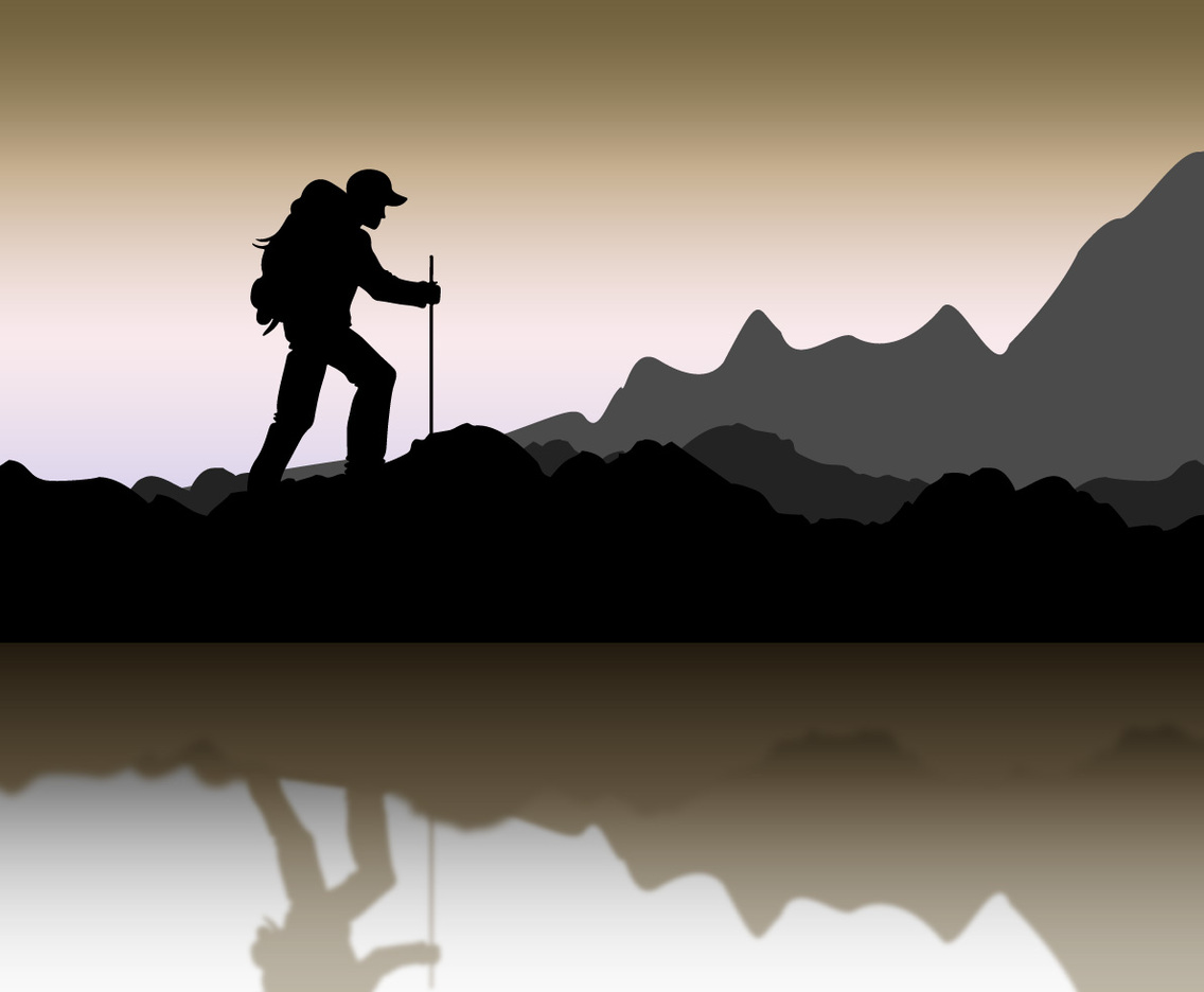 Mountaineer Landscape silhouette