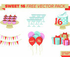 Sweet 16 Free Vector Pack