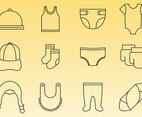 Baby Clothe Accessories Icons