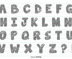 Cute Scribble Style Vector Alphabet