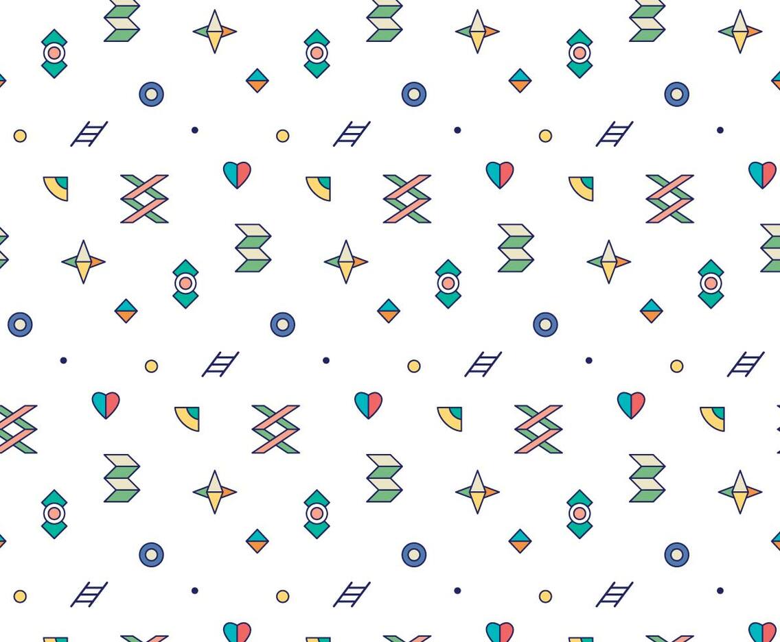 Colorful Outline Geometric Pattern