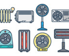 Free heater icons vector