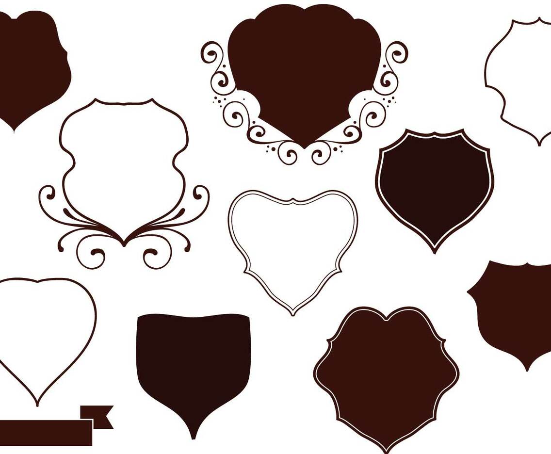 Free Vintage Shields Vectors